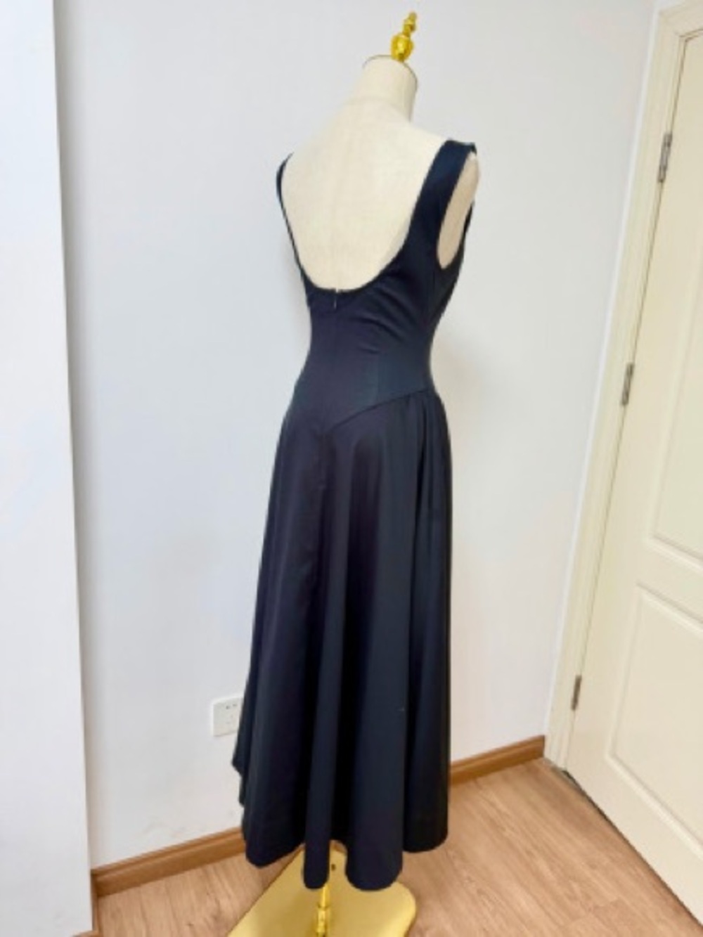 HELSA Stretch Cotton Sateen Midi Dress, New - Picture 11 of 13